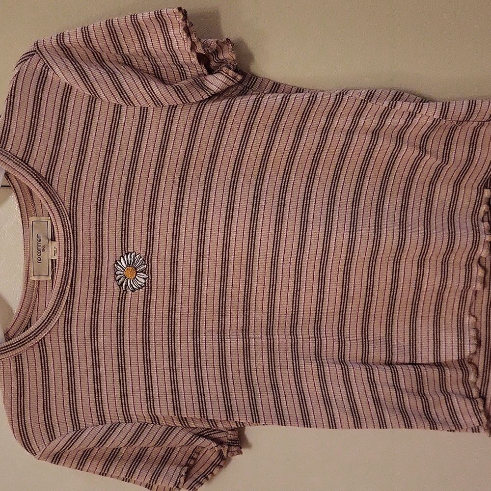 Womens Striped Crop Top